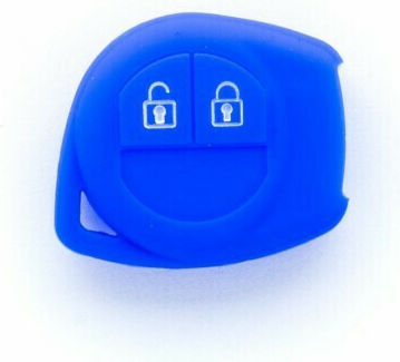 Silicone Car Key Cover Case Car Safety with 2 Buttons for Fiat / Opel / Suzuki Blue
