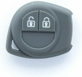Silicone Car Key Cover Case Car Safety with 2 Buttons for Fiat / Opel / Suzuki Gray