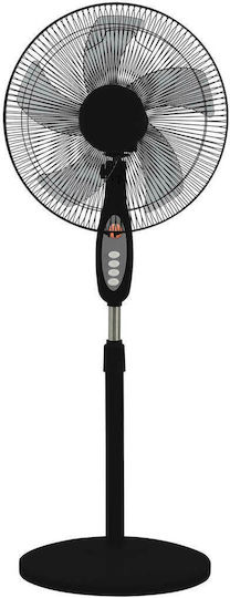 Brand 1207 Ventilator Pe Piedestal 50W Diametru 45cm Cu Telecomandă Negru