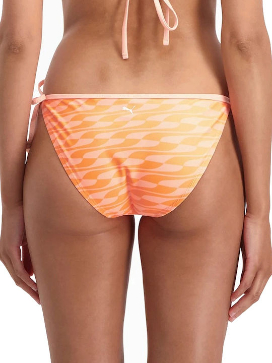 Bikini Slip mit Schnürchen Orange
