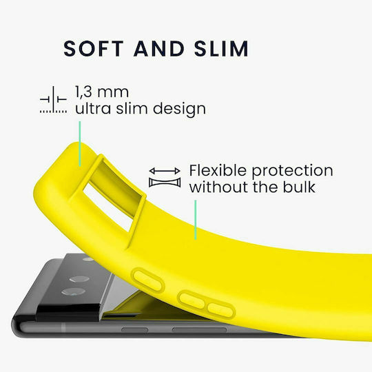 KWmobile Soft Flexible Back Cover Σιλικόνης Radiant Yellow (Google Pixel 6)