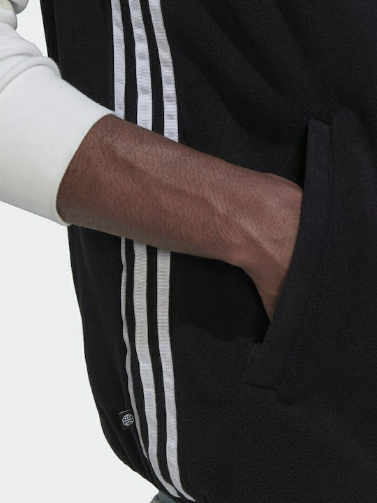 Adicolor 3-Stripes Cardigan Fleece pentru Bărbați Neagră