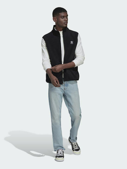 Adicolor 3-Stripes Cardigan Fleece pentru Bărbați Neagră