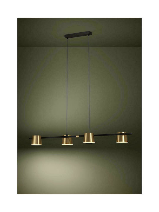 Eglo Altamira Pendant Chandelier Rail for 4 Bulbs GU10 Gold