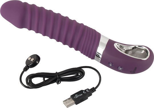 You2Toys Sweet Smile Warming Soft Vibrator Ρεαλιστικός Δονητής 23.5cm Purple