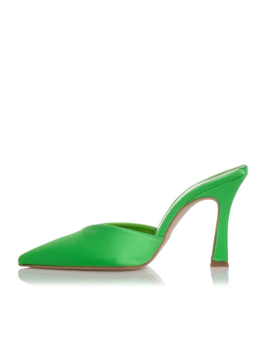 Sante Thin Heel Mules Green