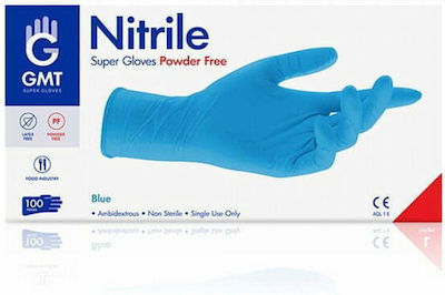 GMT Super Gloves Nitrile Examination Gloves Powder Free Blue 1000pcs