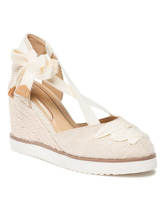 Wrangler Isla Sash Women's Fabric Platform Espadrilles Beige