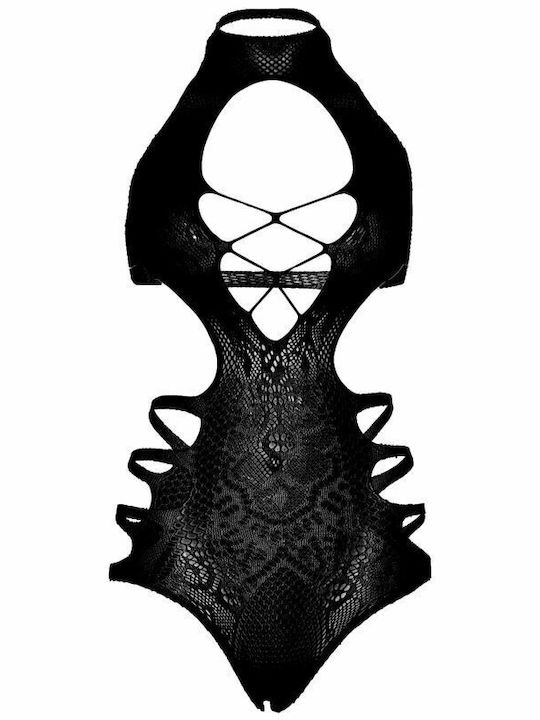 Leg Avenue Cut Out Strappy Bodysuit Секси Боди Black