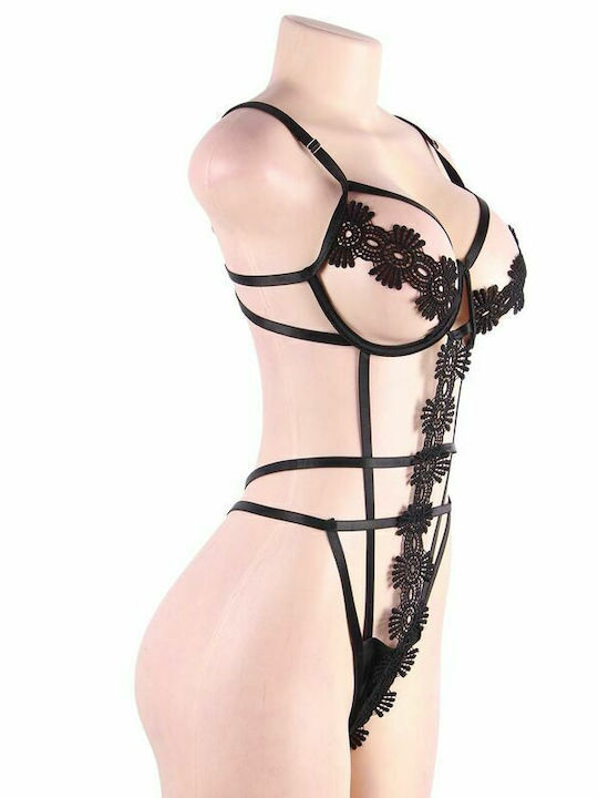 Subblime Sexy Κορμάκι με Δαντέλα Black