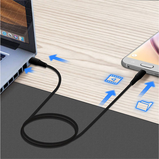 Swissten USB 2.0 Cable USB Type-C Male - Micro USB-A Black Length 1m