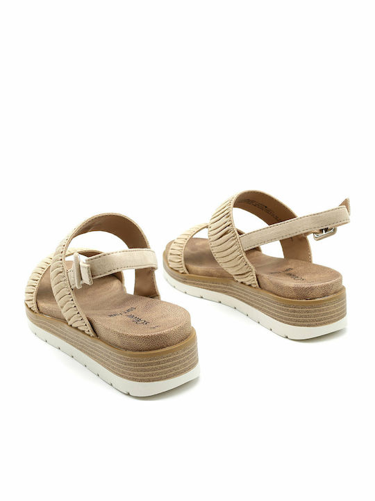 Women's Platform Shoes Beige 5-28108-28 355