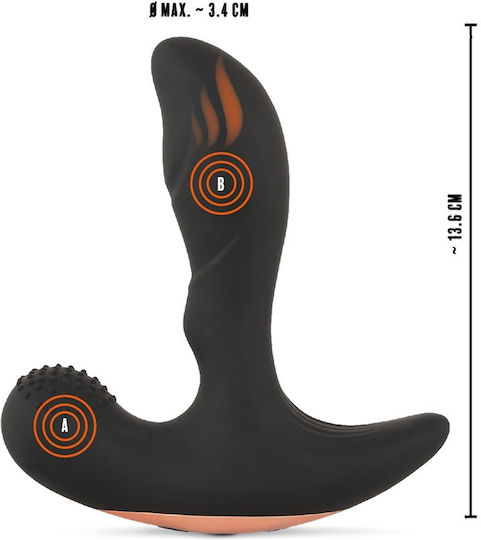 You2Toys Rebel Men's Gear Prostate Plug Anal Plug with Wireless Functionality and Vibration Black