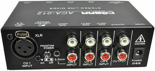 Cobra ACA-012 Αναλογικός Μίκτης 5 Καναλιών με Phantom Power & 1 Εισόδο XLR
