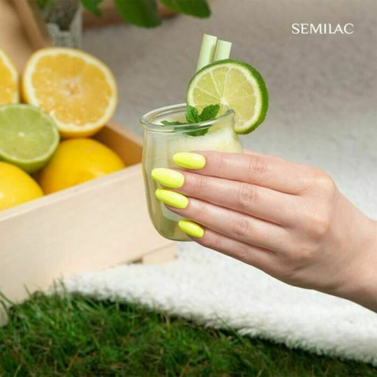 Semilac Classic Semi-Permanent Nail Polish 565 Neon Yellow 7ml 1pcs