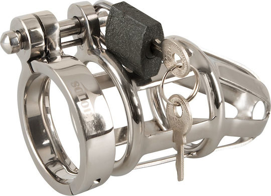 You2Toys Chastity Cage Stainless Steel Penis Cage in Gray Color