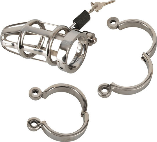 You2Toys Chastity Cage Stainless Steel Penis Cage in Gray Color