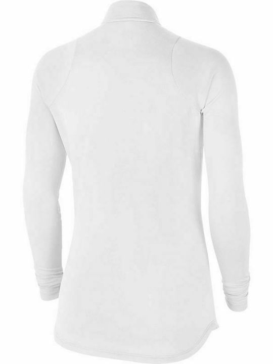 Nike Football Academy Damen Sportlich Bluse Langärmelig mit Reißverschluss Weiß