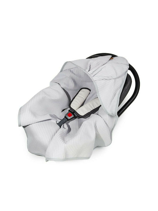 Beboulino Κουβέρτα Αγκαλιάς & Λίκνου For Baby Πικέ Γκρι 78x78εκ.
