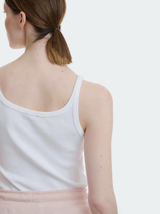 BodyTalk Women's Athletic Cotton Blouse Sleeveless White