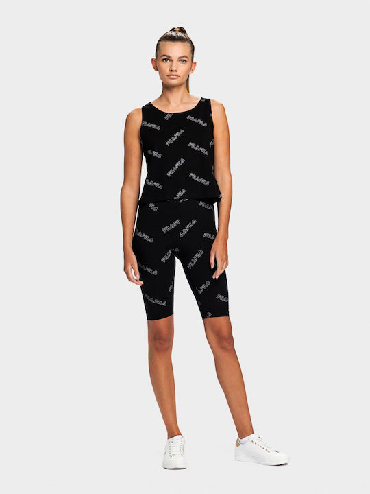 Janay Women's Crop Top Cotton Sleeveless Black