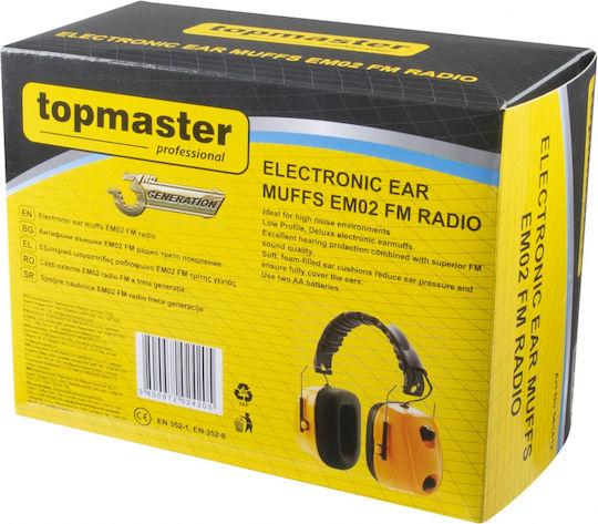 Topmaster ЕМ02 Ωτοασπίδες με Στέκα με Ενσωματωμένο Ραδιόφωνο