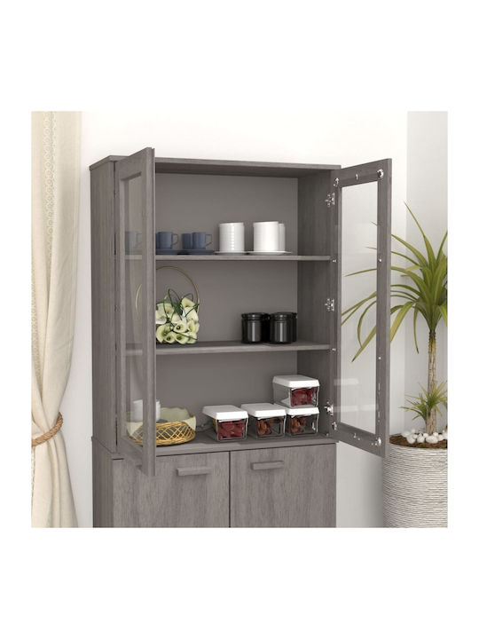 vidaXL Rectangular Living Room Unit Extension made of Solid Wood Light Gray 85x35cm 340507 1pcs