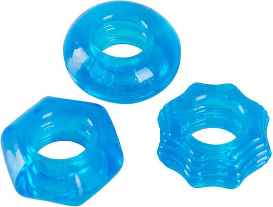 You2Toys Stretchy Cock Ring Set Blue 3τμχ