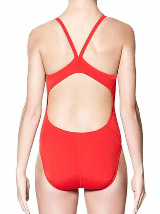 Racerback Спортен Бански Костюм Червен