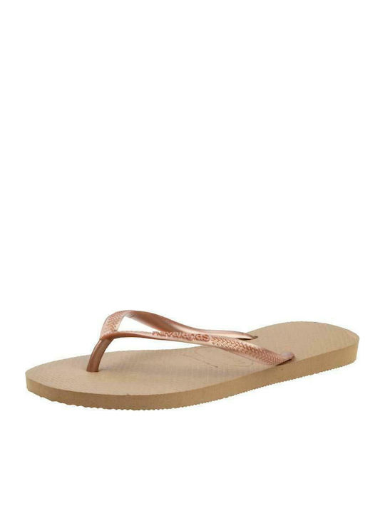 Slim Women's Flip Flops Rose Gold