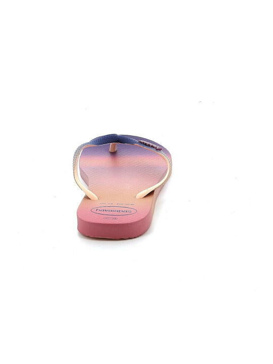 Gradient Sunset Flip Flops Ballet Rose