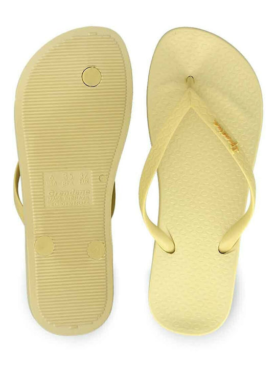 Women's Flip Flops in Yellow Color