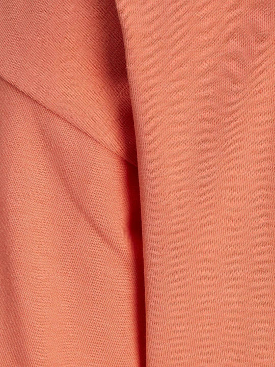 Women's Summer Crop Top Cotton Short Sleeve Orange