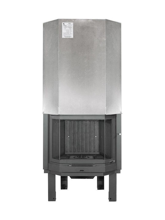 CHytiria Misailidi Eco T-65 Wood Fireplace Insert with Prismatic Window 13.6kW
