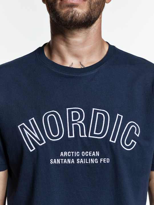 Snta T-shirt with embroidery NORDIC - Blue Navy