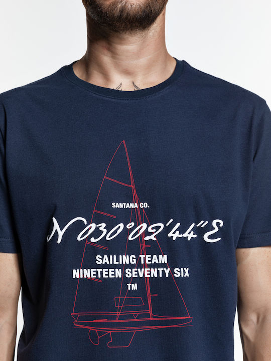 Snta T-shirt with Print N0300244E - Blue Navy