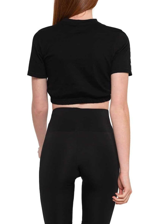 Fila Women's Crop Top Cotton Short Sleeve Black