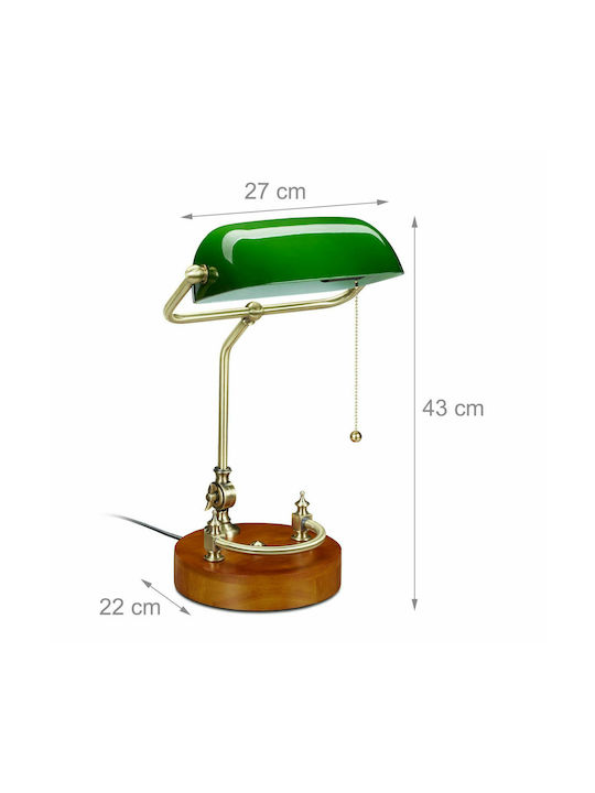 Relaxdays Relaxdays Office Lighting Banker for E27 Socket in Green Color