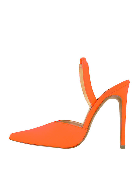 Pointed Toe Heels Orange