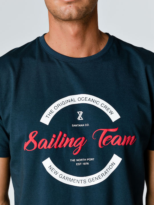 Snta T-shirt with Puffy Sailing Team print - Blue Navy