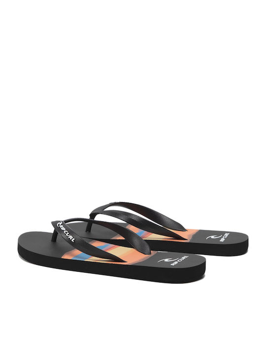 Retro Open Toe Ανδρικά Flip Flops Μαύρα