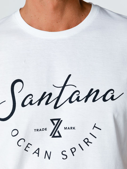 Snta T-shirt with Santana Ocean Spirit print - White