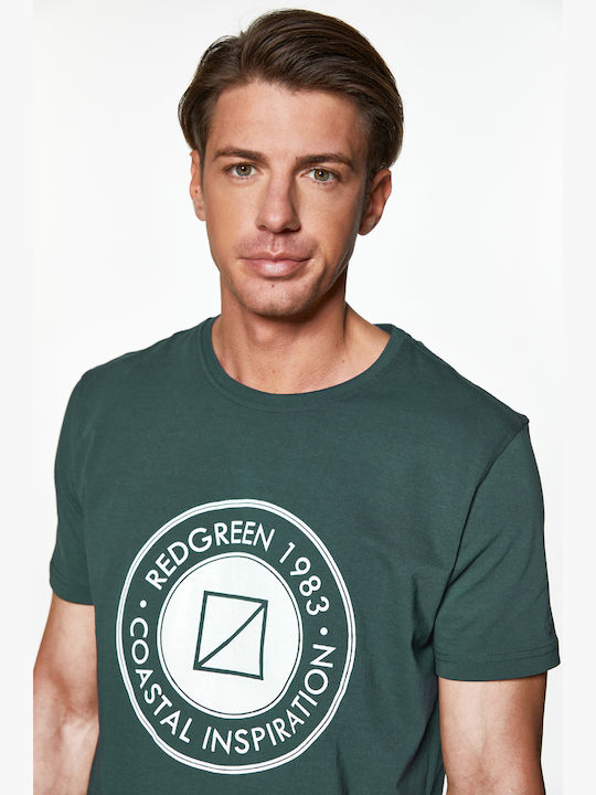 RedGreen T-shirt with Coastal Inspiration print - Green