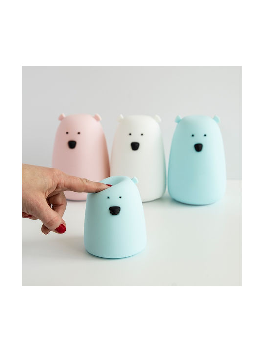 Rabbit & Friends Нощна Светлина Mini Bear Батерии Синя