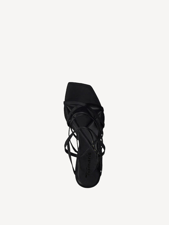 Stoff Sandalen Schwarz
