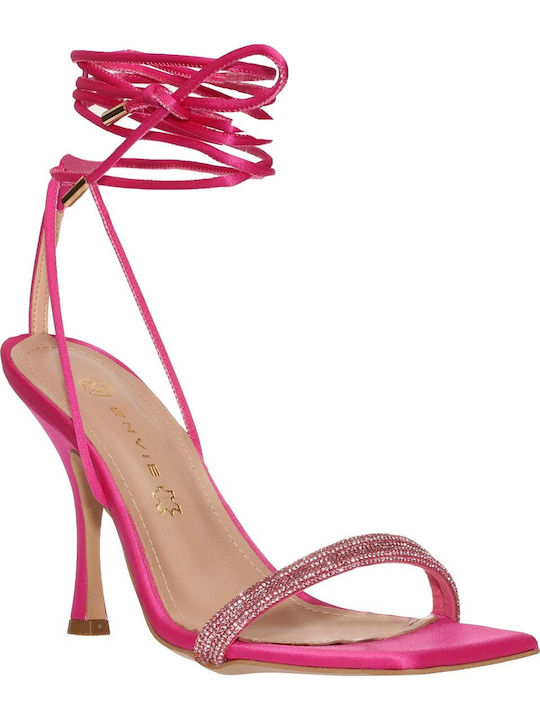 Stoff Sandalen Fuchsie