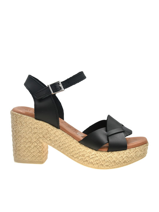 Leder Sandalen Anatomisch Schwarz
