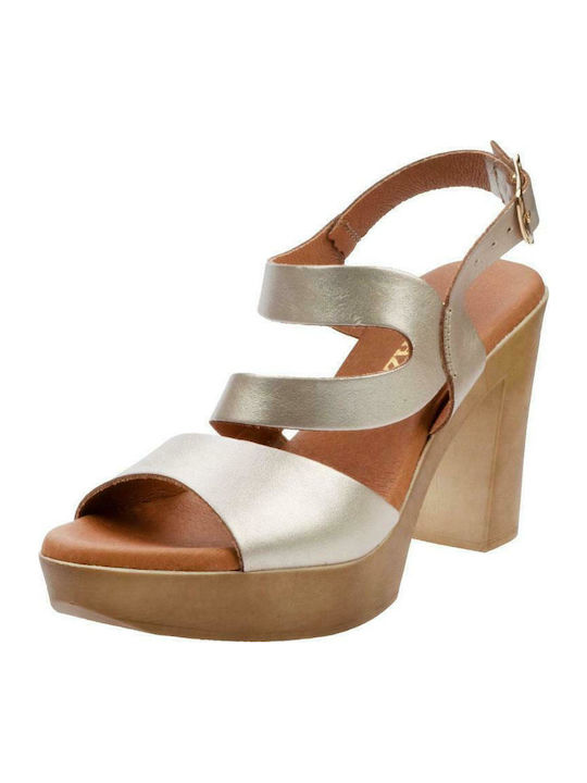 Leather Sandals Silver