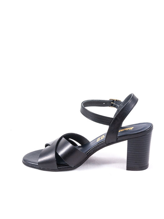 Din piele Sandale Negre