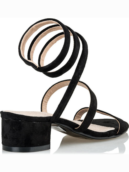 Suede Sandals Black